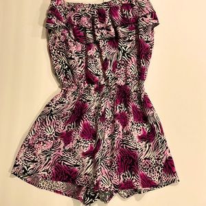 FCNY Romper Zebra/Leopard Combo Print. Size S